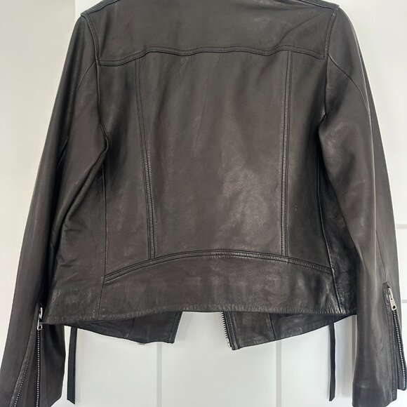 AllSaints Dalby Leather jacket like new! Size 10 - Picture 3 of 3